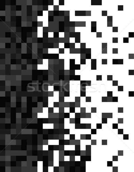 Monochrome grayscale abstract pixelated gradient Stock photo © ShawnHempel