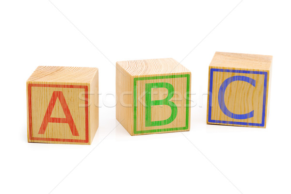 Cartas tres marrón cubos hasta Foto stock © ShawnHempel