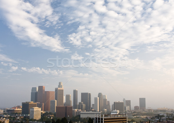 Los Angeles panorama centrum mętny niebo miasta Zdjęcia stock © ShawnHempel