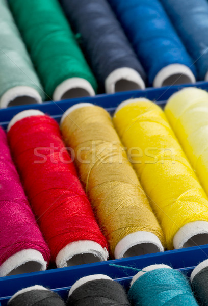 Stock photo: Sewing yarn spools