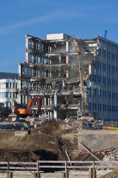 Bina yıkım ev şehir çalışmak Stok fotoğraf © ShawnHempel
