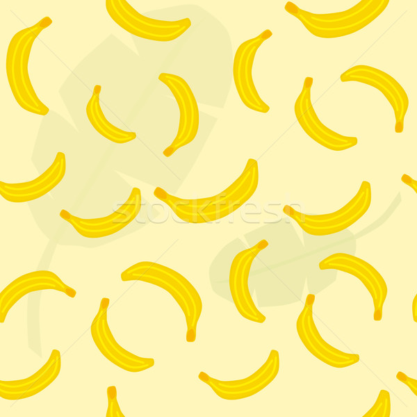 Repeatable banana and banana leaf pattern Stock photo © ShawnHempel
