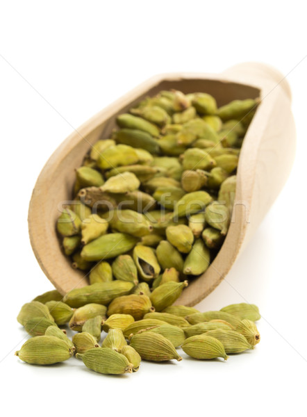 [[stock_photo]]: Cardamome · semences · évider · bois · blanche · alimentaire