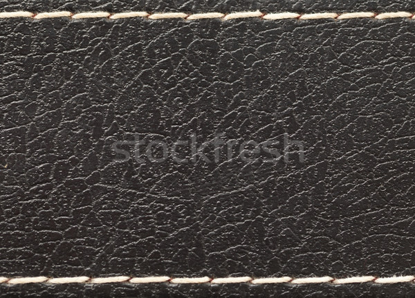 Black leather with white stitches Stock photo © ShawnHempel
