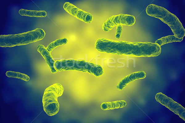 Wirusa bakteria mikroskopijny widoku 3d ilustracji płyn Zdjęcia stock © ShawnHempel