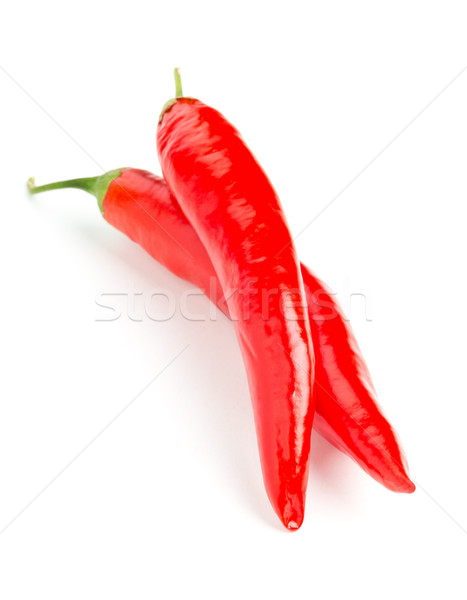 Whole, uncut red chili peppers Stock photo © ShawnHempel