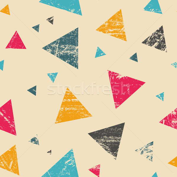 Seamless grunge triangle pattern Stock photo © ShawnHempel