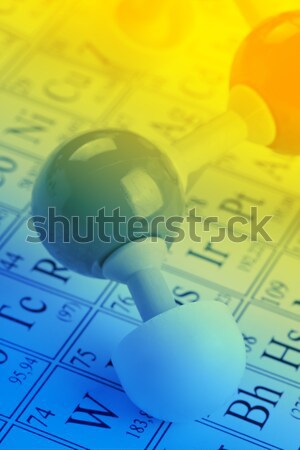 Kémia modell periódusos rendszer elemek oktatás asztal Stock fotó © ShawnHempel