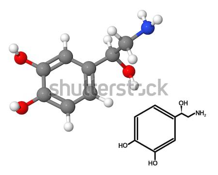 Norepinephrine molecule with chemical formula Stock photo © ShawnHempel