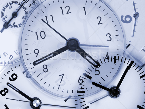 Klokken collage verschillend tijd horloge nummers Stockfoto © ShawnHempel