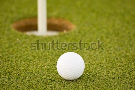 Golfe golfball verde cópia espaço grama espaço Foto stock © ShawnHempel