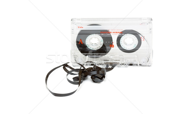 Gebroken audio tape transparant cassette uit Stockfoto © ShawnHempel