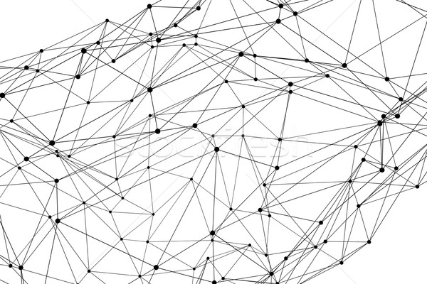 Stockfoto: Abstract · veelhoek · wireframe · netwerk · structuur