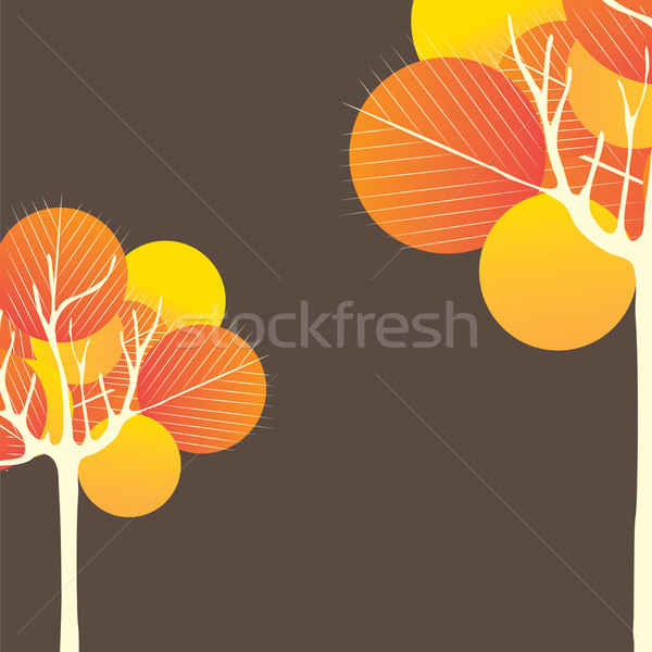 Absztrakt fa virágok zöld fa virág földgömb Stock fotó © shekoru