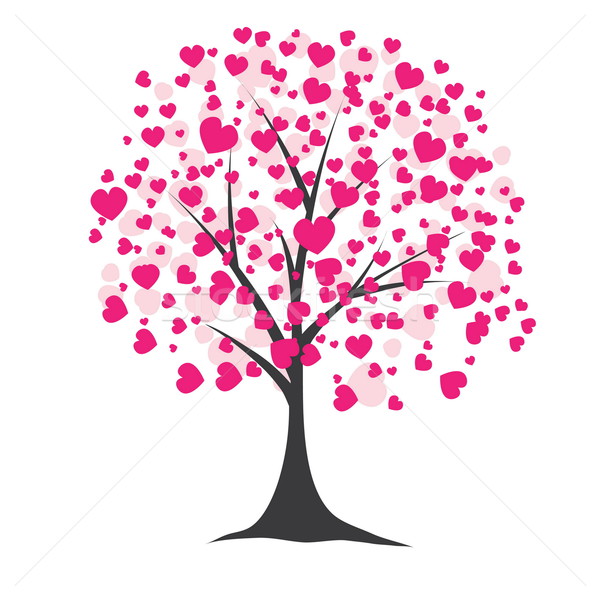 Tree with hearts. Vector illustration Stock photo © shekoru