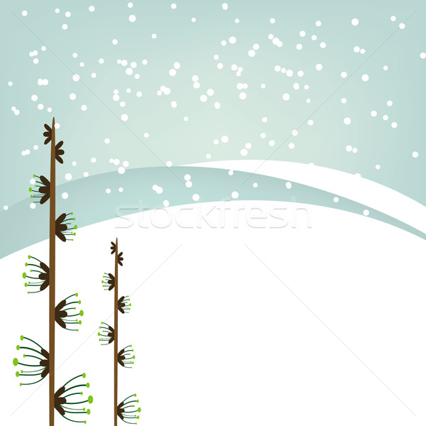 Natale fiocco di neve blu fiocchi di neve abstract stelle Foto d'archivio © shekoru