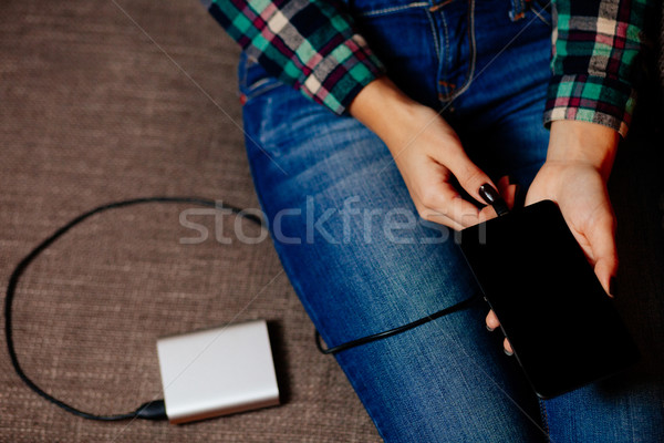 powerbank charge smartphone Stock photo © shevtsovy