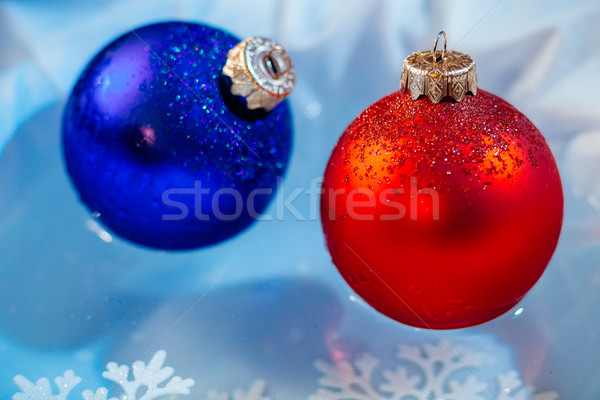 frozen ice balls decoration on winter background Stock photo © shevtsovy