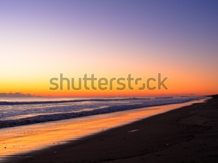 Orange sunrise Farbe Long Beach line Wolken Stock foto © shihina