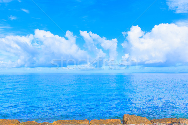 Stockfoto: Wolken · Blauw · oceaan · hemel · water · abstract