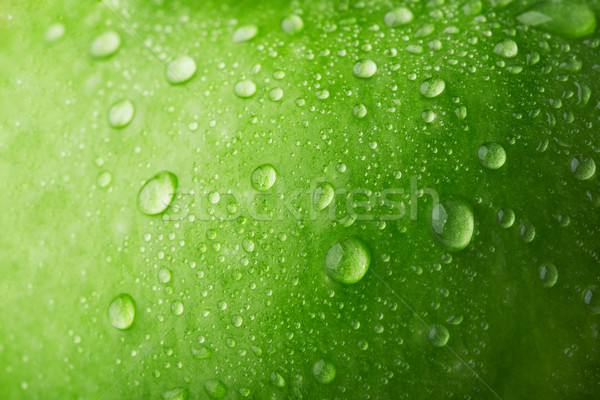 Water drop on green apple surface Stock photo © shyshka