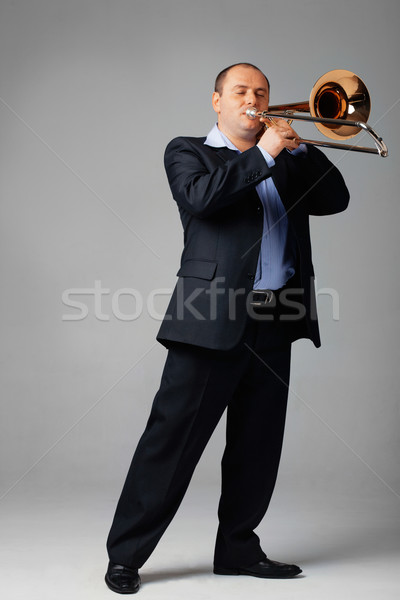 Young Trombone Player Stock photo © shyshka