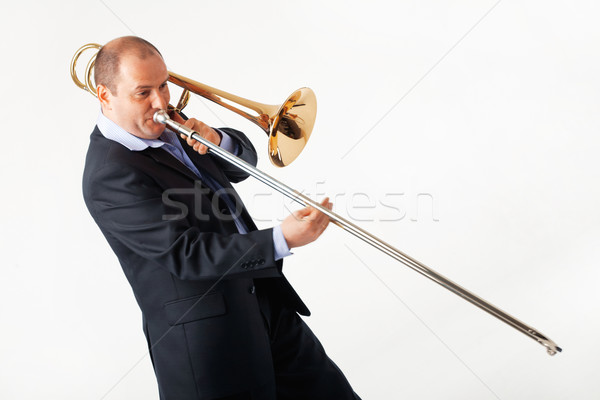 Stock photo: Young Trombone Player