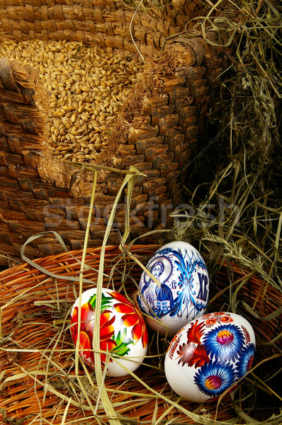 描いた 卵 シンボル 宗教 休日 イースター ストックフォト © sibrikov