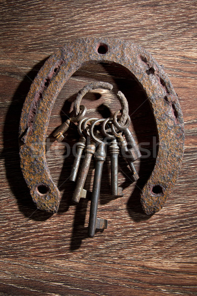 ősi kulcsok nyitva különböző kulcs zár Stock fotó © sibrikov