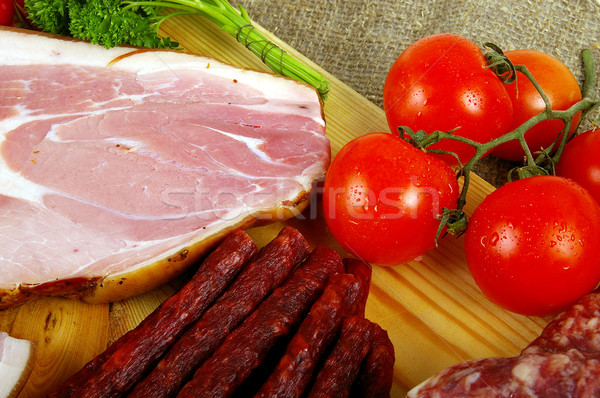 Viande saucisse produits populaire repas beaucoup [[stock_photo]] © sibrikov