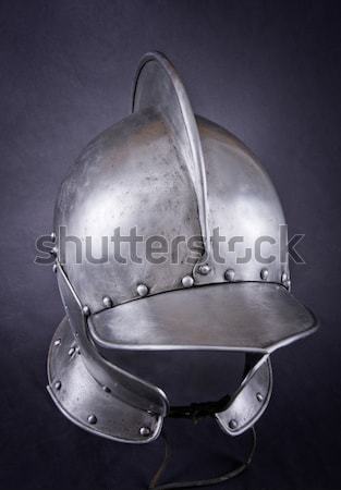 Páncél középkori lovag fém védelem katona Stock fotó © sibrikov
