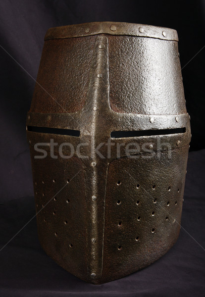 Eisen Helm mittelalterlichen Ritter schwierig Krieg Stock foto © sibrikov