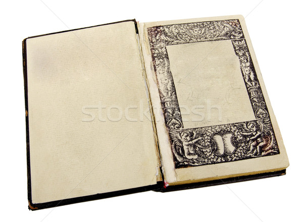 Starożytnych książki skóry streszczenie sztuki czarny Zdjęcia stock © sibrikov