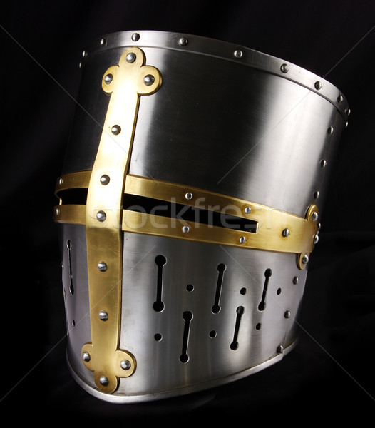 Eisen Helm mittelalterlichen Ritter schwierig Krieg Stock foto © sibrikov