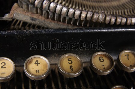Schrijfmachine print zwarte retro Stockfoto © sibrikov