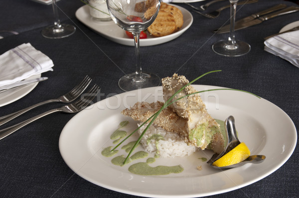 Foto stock: Restaurante · hermosa · decorado · mesa · sabroso · alimentos