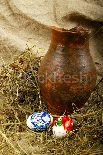 Pintado huevos símbolo religiosas vacaciones Pascua Foto stock © sibrikov