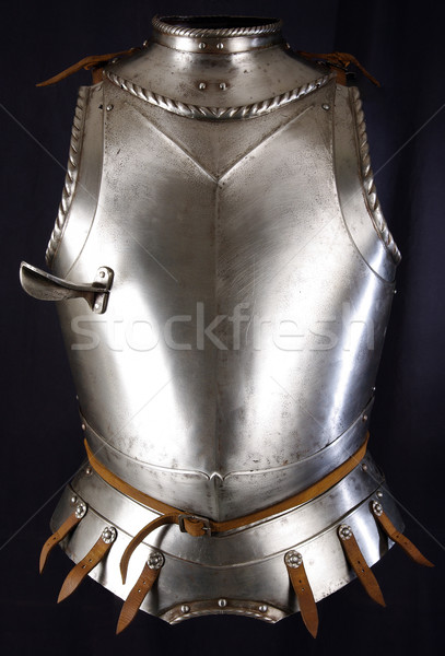 Pantser middeleeuwse ridder metaal bescherming soldaat Stockfoto © sibrikov