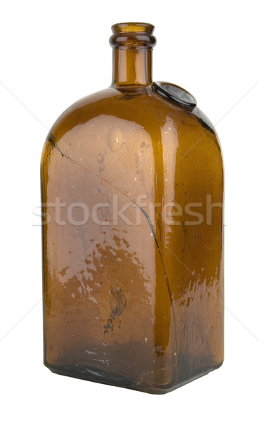 Flasche antiquarische Glas Flüssigkeit Produkte benutzt Stock foto © sibrikov