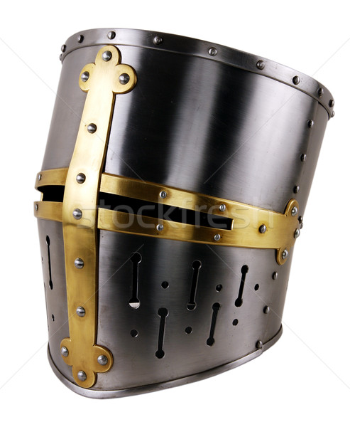 Eisen Helm mittelalterlichen Ritter schwierig Krieg Stock foto © sibrikov