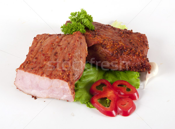 熏制 肉類 產品 蔬菜 餐 牛肉 商業照片 © sibrikov