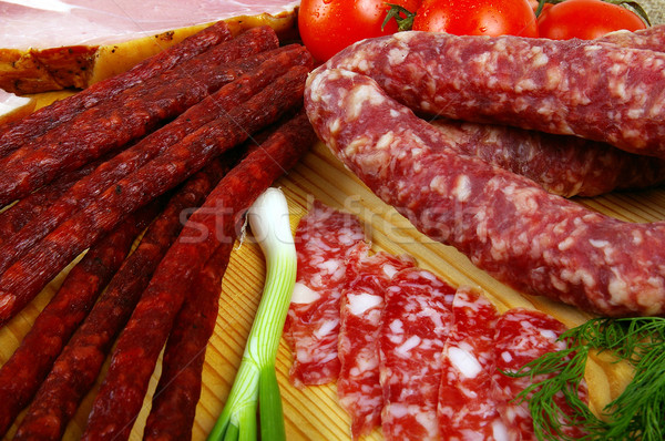 Meat and sausage  Stock photo © sibrikov