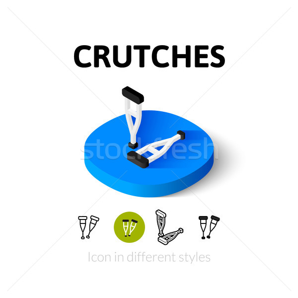 Crutches icon in different style Stock photo © sidmay