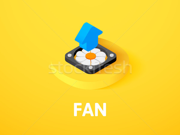 Fan isometric icon, isolated on color background Stock photo © sidmay