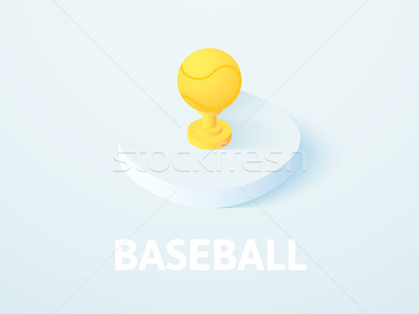 Baseball izometrice icoană izolat culoare vector Imagine de stoc © sidmay