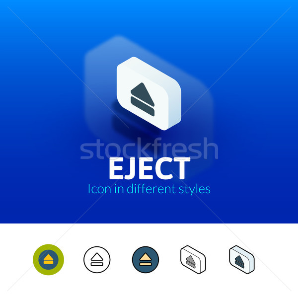 Eject icon in different style Stock photo © sidmay