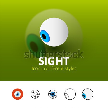 Látnivaló ikon különböző stílus vektor szimbólum Stock fotó © sidmay