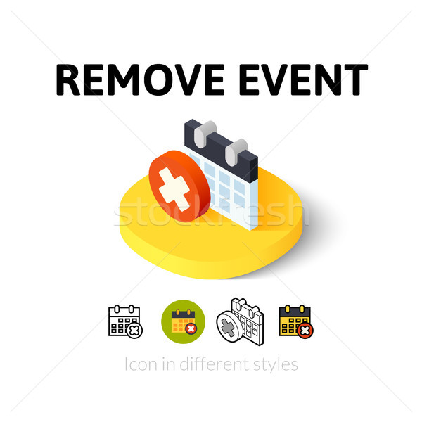 Remove event icon in different style Stock photo © sidmay