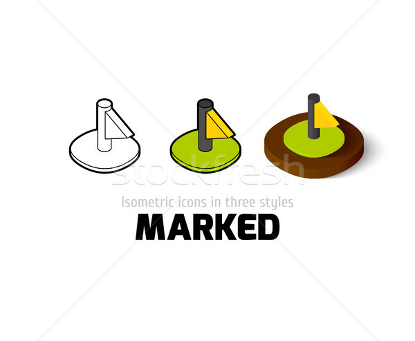 Marked icon in different style Stock photo © sidmay