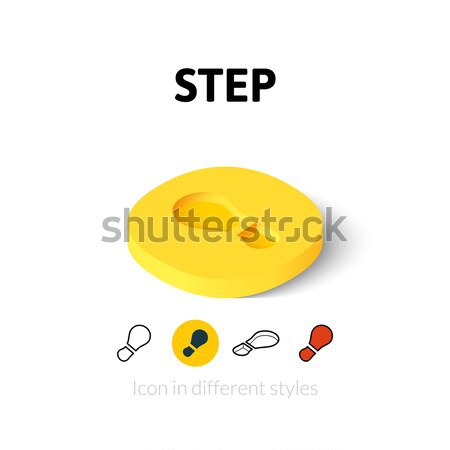 Step icon in different style Stock photo © sidmay